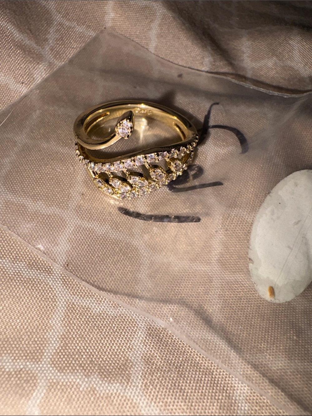 Gold Crystal Pavé Wrap Ring - Women Jewelry
